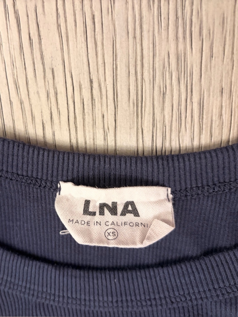 LNA Ribbed Skinny Racer Maxi Dress In Navy Size XS - Picture 7 of 10